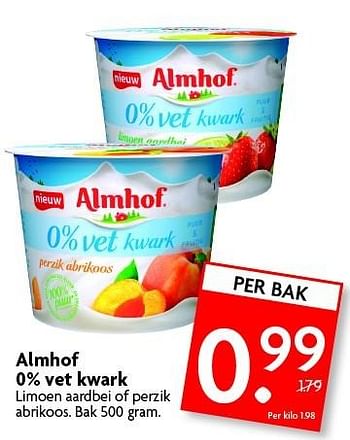 Aanbiedingen Almhof 0% vet kwark - Almhof - Geldig van 12/07/2015 tot 19/07/2015 bij Deka Markt