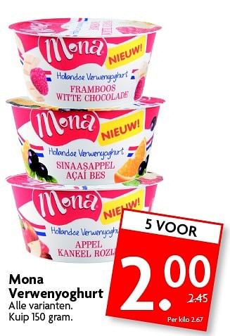 Aanbiedingen Mona verwenyoghurt - Mona - Geldig van 12/07/2015 tot 19/07/2015 bij Deka Markt