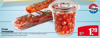 Aanbiedingen Coop tomaatjes - Huismerk - Coop - Geldig van 13/07/2015 tot 19/07/2015 bij Coop