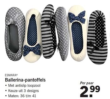 Aanbiedingen Esmara ballerina-pantoffels - Esmara - Geldig van 13/07/2015 tot 15/07/2015 bij Lidl
