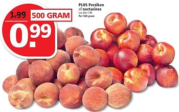 Aanbiedingen Plus perziken of nectarines - Huismerk - Plus - Geldig van 12/07/2015 tot 18/07/2015 bij Plus