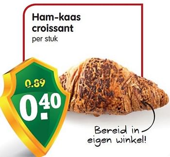 Aanbiedingen Ham-kaas croissant - Huismerk - Em-té - Geldig van 12/07/2015 tot 18/07/2015 bij Em-té