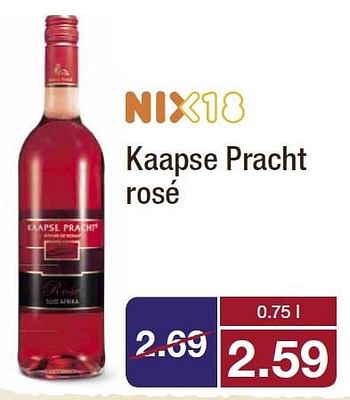 Aanbiedingen Kaapse pracht rosé - Rosé wijnen - Geldig van 15/07/2015 tot 18/07/2015 bij Aldi