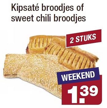 Aanbiedingen Kipsaté broodjes of sweet chili broodjes - Huismerk - Aldi - Geldig van 15/07/2015 tot 18/07/2015 bij Aldi