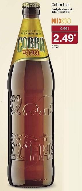 Aanbiedingen Cobra bier goudgele pilsener uit india - Cobra - Geldig van 15/07/2015 tot 18/07/2015 bij Aldi