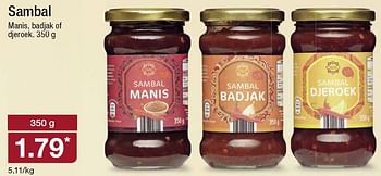 Aanbiedingen Sambal manis, badjak of djeroek - Huismerk - Aldi - Geldig van 15/07/2015 tot 18/07/2015 bij Aldi