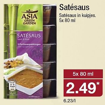 Aanbiedingen Satésaus in kuipjes - Asia Green Garden - Geldig van 15/07/2015 tot 18/07/2015 bij Aldi