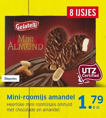 Aanbiedingen Mini-roomijs amandel - Gelatelli - Geldig van 13/07/2015 tot 19/07/2015 bij Lidl