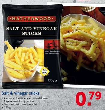 Aanbiedingen Salt + vinegar sticks - Hatherwood - Geldig van 13/07/2015 tot 19/07/2015 bij Lidl