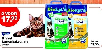 Aanbiedingen Biokat kattenbakvulling - Bio kat`s - Geldig van 13/07/2015 tot 19/07/2015 bij Praxis