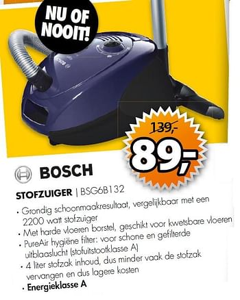 Aanbiedingen Bosch stofzuiger bsg6b132 - Bosch - Geldig van 13/07/2015 tot 19/07/2015 bij Expert