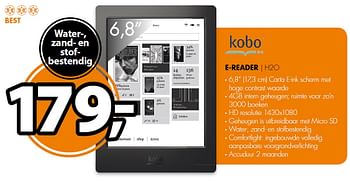 Aanbiedingen Kobo e-reader h2o - Kobo - Geldig van 13/07/2015 tot 19/07/2015 bij Expert