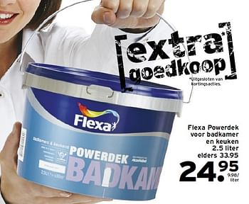 Aanbiedingen Flexa powerdek voor badkamer en keuken - Flexa - Geldig van 13/07/2015 tot 19/07/2015 bij Gamma