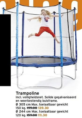 Aanbiedingen Trampoline - Huismerk - Gamma - Geldig van 13/07/2015 tot 19/07/2015 bij Gamma