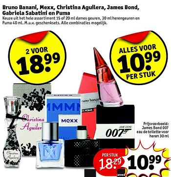 Aanbiedingen James bond 007 eau de toilette voor heren  - James Bond - Geldig van 14/07/2015 tot 19/07/2015 bij Kruidvat