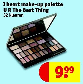 Aanbiedingen I heart make-up palette u r the best thing - I Heart - Geldig van 14/07/2015 tot 19/07/2015 bij Kruidvat