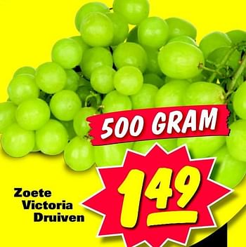 Aanbiedingen Zoete victoria druiven - Huismerk - Nettorama - Geldig van 13/07/2015 tot 19/07/2015 bij Nettorama