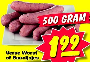 Aanbiedingen Verse worst of saucijsjes - Huismerk - Nettorama - Geldig van 13/07/2015 tot 19/07/2015 bij Nettorama