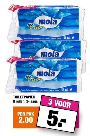 Aanbiedingen Toiletpapier - Mola - Geldig van 13/07/2015 tot 26/07/2015 bij Big Bazar