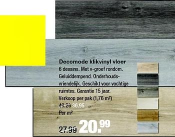 Aanbiedingen Decomode klikvinyl vloer - DecoMode - Geldig van 13/07/2015 tot 19/07/2015 bij Praxis
