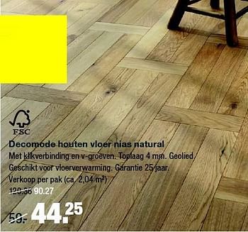 Aanbiedingen Decomode houten vloer nias natural - DecoMode - Geldig van 13/07/2015 tot 19/07/2015 bij Praxis