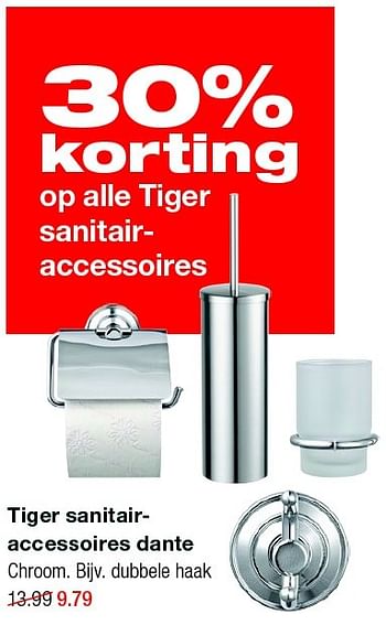 Aanbiedingen Tiger sanitairaccessoires dante - Tiger - Geldig van 13/07/2015 tot 19/07/2015 bij Praxis