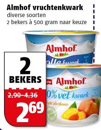 Aanbiedingen Almhof vruchtenkwark - Almhof - Geldig van 13/07/2015 tot 20/07/2015 bij Poiesz