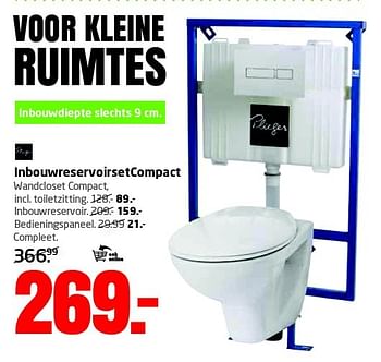 Aanbiedingen Inbouwreservoirsetcompact - Plieger - Geldig van 13/07/2015 tot 26/07/2015 bij Formido