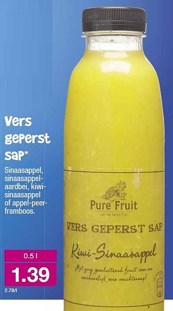 Aanbiedingen Vers geperst sap - Pure Fruit - Geldig van 22/07/2015 tot 28/07/2015 bij Aldi
