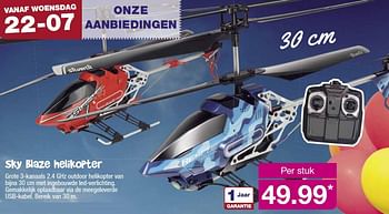 Aanbiedingen Sky blaze helikopter - Silverlit - Geldig van 22/07/2015 tot 28/07/2015 bij Aldi