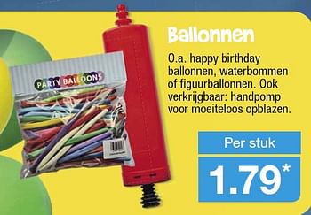 Aanbiedingen Ballonnen - Huismerk - Aldi - Geldig van 22/07/2015 tot 28/07/2015 bij Aldi