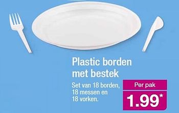 Aanbiedingen Plastic borden met bestek - Huismerk - Aldi - Geldig van 22/07/2015 tot 28/07/2015 bij Aldi