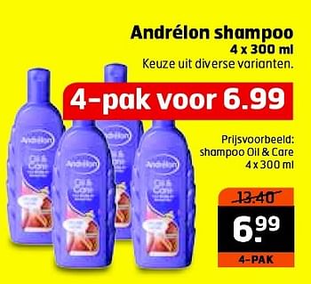 Aanbiedingen Andrélon shampoo oil & care  - Andrelon - Geldig van 21/07/2015 tot 30/07/2015 bij Trekpleister
