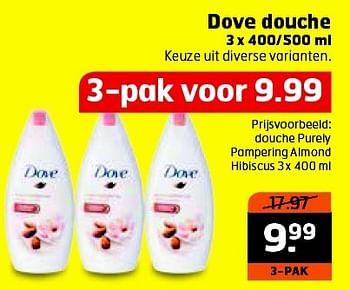 Aanbiedingen Dove douche purely pampering almond hibiscus  - Dove - Geldig van 21/07/2015 tot 30/07/2015 bij Trekpleister