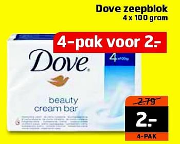 Aanbiedingen Dove zeepblok - Dove - Geldig van 21/07/2015 tot 30/07/2015 bij Trekpleister