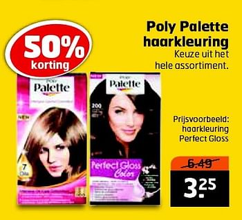 Aanbiedingen Poly palette haarkleuring perfect gloss - Poly palette - Geldig van 21/07/2015 tot 30/07/2015 bij Trekpleister