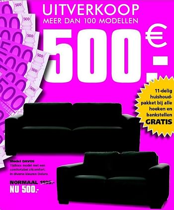 Aanbiedingen Model davos - Huismerk - Seats and Sofas - Geldig van 20/07/2015 tot 25/07/2015 bij Seats and Sofas