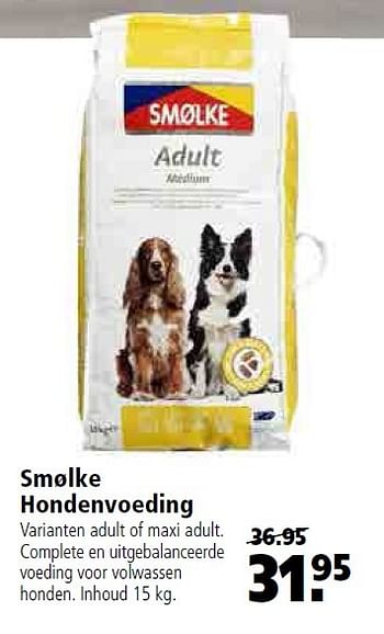 Aanbiedingen Smølke hondenvoeding - Smølke - Geldig van 13/07/2015 tot 26/07/2015 bij Welkoop