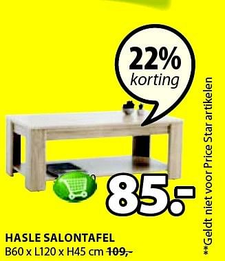 Aanbiedingen Hasle salontafel - Huismerk - Jysk - Geldig van 13/07/2015 tot 26/07/2015 bij Jysk