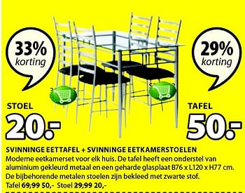 Aanbiedingen Svinninge eettafel + svinninge eetkamerstoelen - Huismerk - Jysk - Geldig van 13/07/2015 tot 26/07/2015 bij Jysk