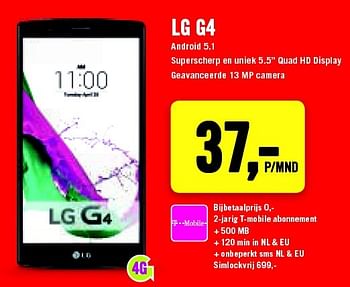 Aanbiedingen Lg g4 - LG - Geldig van 20/07/2015 tot 26/07/2015 bij The Phone House