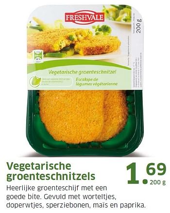 Aanbiedingen Vegetarische groenteschnitzels - Freshvale - Geldig van 20/07/2015 tot 26/07/2015 bij Lidl
