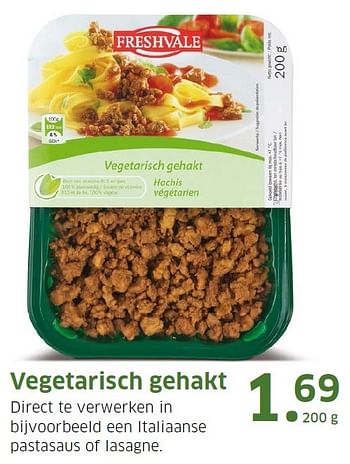 Aanbiedingen Vegetarisch gehakt - Freshvale - Geldig van 20/07/2015 tot 26/07/2015 bij Lidl