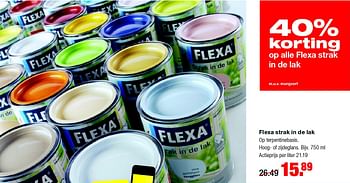 Aanbiedingen Flexa strak in de lak - Flexa - Geldig van 20/07/2015 tot 26/07/2015 bij Praxis