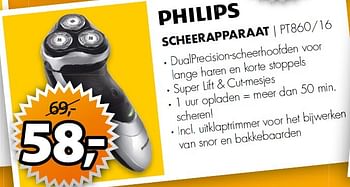 Aanbiedingen Philips scheerapparaat pt860-16 - Philips - Geldig van 20/07/2015 tot 26/07/2015 bij Expert