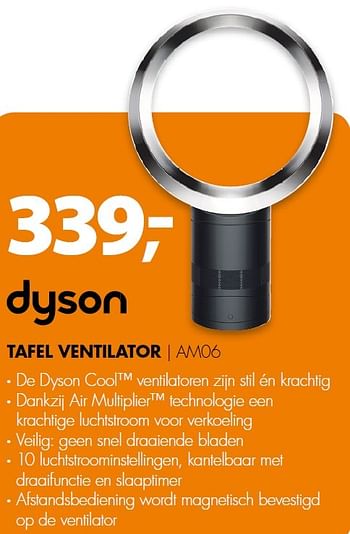Aanbiedingen Dyson tafel ventilator am06 - Dyson - Geldig van 20/07/2015 tot 26/07/2015 bij Expert