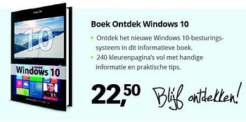Aanbiedingen Boek ontdek windows 10 - Windows - Geldig van 17/07/2015 tot 02/08/2015 bij Dixons