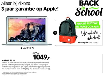 Aanbiedingen Apple macbook air 13` - Apple - Geldig van 17/07/2015 tot 02/08/2015 bij Dixons