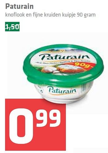 Aanbiedingen Paturain knoflook en fijne kruiden kuipje - Paturain - Geldig van 16/07/2015 tot 28/07/2015 bij Spar