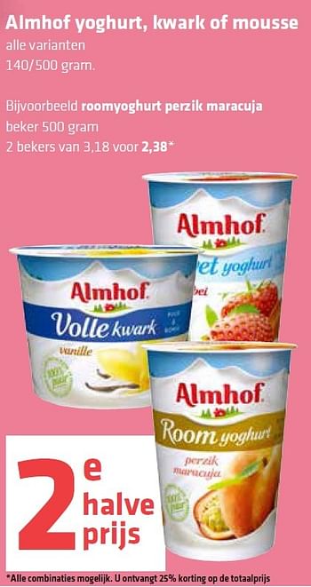 Aanbiedingen Almhof yoghurt, kwark of mousse - Almhof - Geldig van 16/07/2015 tot 28/07/2015 bij Spar